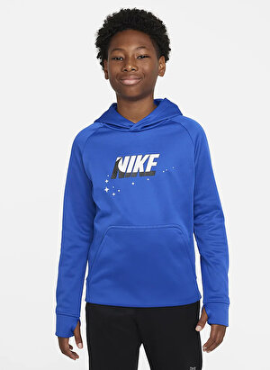 Nike Çocuk Mavi Kapüşonlu Sweatshirt DQ9037-480 B NK TF PO HOODIE GFX 1  