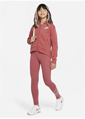 Nike Çocuk Kırmızı - Pembe Dar Paça Uzun Tayt DD6278-691 G NSW FAVORITES LGGNG GX 
