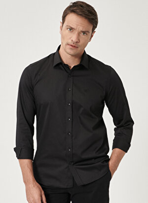 Beymen Business Klasik Gömlek Yaka Siyah Erkek Gömlek 4B2000000011