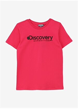 Discovery Expedition Pembe Kız Çocuk Bisiklet Yaka Kısa Kollu Baskılı T-Shirt ROGERS GIRL  