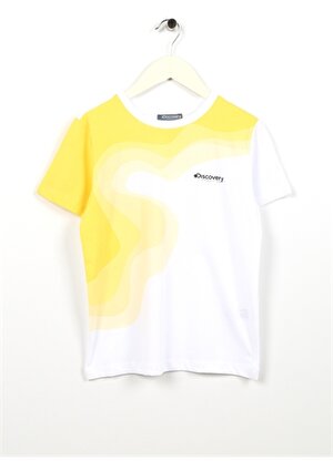 Discovery Expedition Baskılı Beyaz - Sarı Erkek Çocuk T-Shirt LOTUS BOY