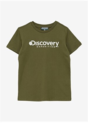 Discovery Expedition Haki Erkek Çocuk Bisiklet Yaka Baskılı T-Shirt ROGERS BOY 