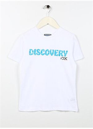 Discovery Expedition Beyaz Erkek Çocuk Bisiklet Yaka Kısa Kollu Baskılı T-Shirt HOLDEN BOY  