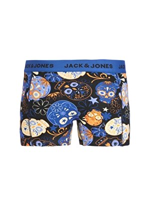 Jack & Jones Mavi Erkek Boxer JACSKULL FLOWER TRUNK