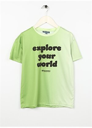 Discovery Expedition Baskılı Neon Yeşil Erkek Çocuk T-Shirt COME BOY