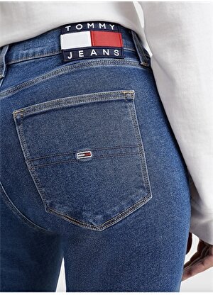 Tommy Jeans Yüksek Bel Normal Koyu Mavi Kadın Pantolon DW0DW147931A5