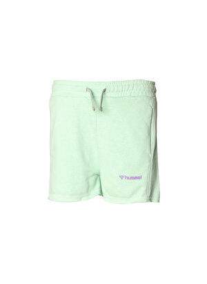 Hummel Standart Bel Regular Fit Yeşil - Beyaz Kız Çocuk Şort 931670-2063 HMLQIYANA SHORTS