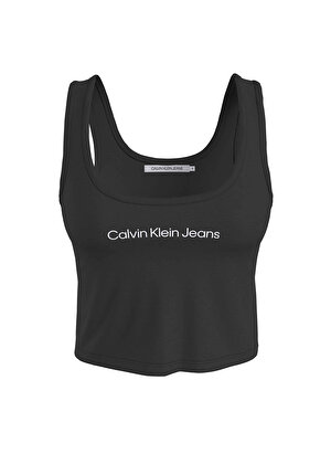 Calvin Klein Jeans Siyah Kadın Bisiklet Yaka Kolsuz T-Shirts J20J221064BEH 