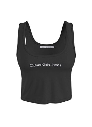 Calvin Klein Jeans Siyah Kadın Bisiklet Yaka Kolsuz T-Shirts J20J221064BEH 