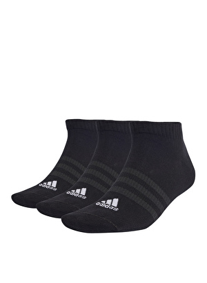 adidas Siyah - Beyaz Unisex 3lü Spor Çorap IC1336 T SPW LOW 3P  