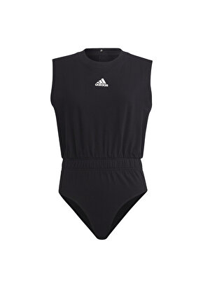 adidas Dik Yaka Düz Siyah Kadın T-Shirt IC6627 DANCE BODY