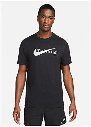 Nike Siyah Erkek Bisiklet Yaka T-Shirt CZ7989-010 M NK DFC TEE SW TRAINING 
