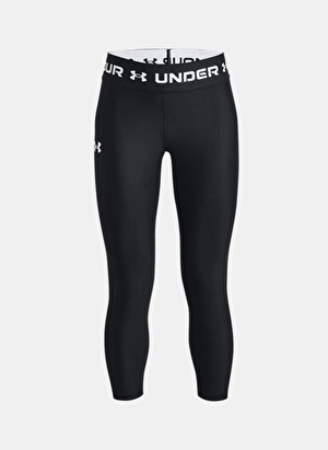 Under Armour Siyah Kız Çocuk Dar Paça Dar Düz Tayt 1373950-001 Armour Ankle Crop  