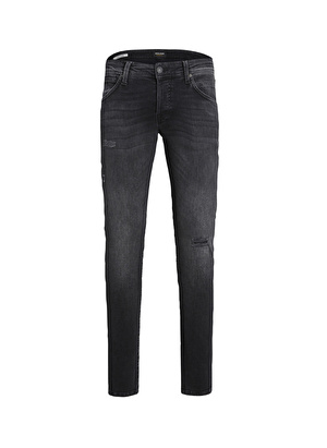 Jack & Jones 12223633_JJIGLENN JJFOX JOS 127 Siyah Erkek Normal Bel Slim Fit  Denim Pantolon