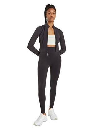 Calvin Klein Siyah Kadın Zip Ceket 00GWS3J402 WO - Seamless Full Zip J