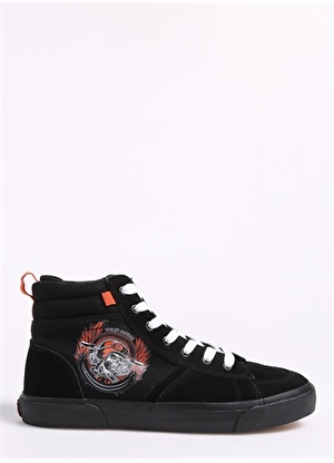 Harley Davidson Siyah Erkek Deri Sneaker PORTLAND