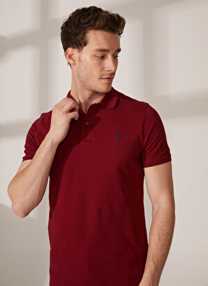 U.S. Polo Assn. Bordo Erkek Polo T-Shirt GTP04IY023