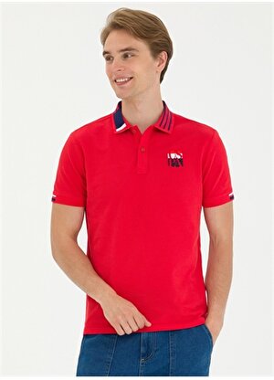 U.S. Polo Assn. Kırmızı Erkek Polo T-Shirt KOMUN
