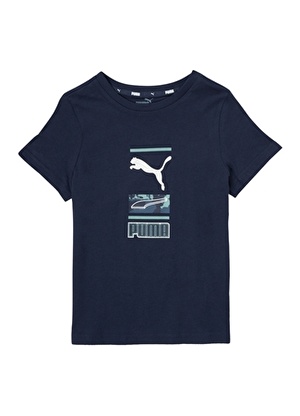 Puma Lacivert Erkek Çocuk T-Shirt 84728106 Alpha Graphic Tee