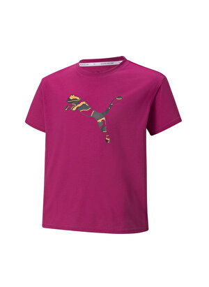 Puma Pembe Kız Çocuk Bisiklet Yaka Kısa Kollu T-Shirt 84692114 Modern Sports Tee   