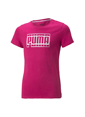 Puma Pembe Kız Bebek Bisiklet Yaka Kısa Kollu T-Shirt 84693714 Alpha Tee    