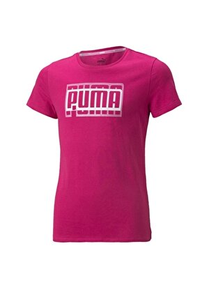 Puma Pembe Kız Bebek Bisiklet Yaka Kısa Kollu T-Shirt 84693714 Alpha Tee    
