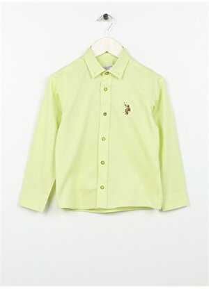 U.S. Polo Assn. Düz Yeşil Erkek Çocuk Gömlek CEDCOLORKIDS023Y