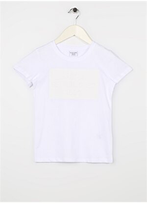 U.S. Polo Assn. Düz Beyaz Erkek Çocuk T-Shirt FERASKIDS