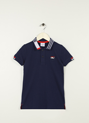 U.S. Polo Assn. Lacivert Erkek Çocuk Polo Yaka Kısa Kollu Düz Polo T-Shirt KOMUNKIDS  