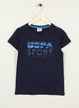 U.S. Polo Assn. Baskılı Lacivert Erkek Çocuk T-Shirt LARENKIDS