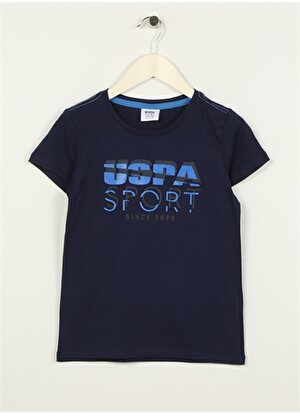 U.S. Polo Assn. Baskılı Lacivert Erkek Çocuk T-Shirt LARENKIDS