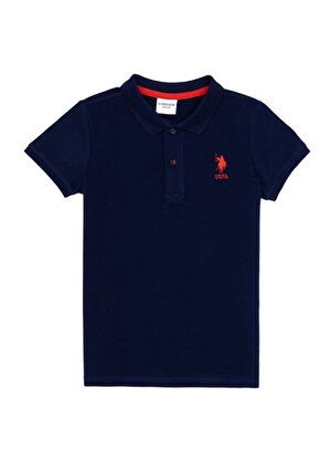 U.S. Polo Assn. Lacivert Erkek Çocuk Polo Yaka Kısa Kollu Düz Polo T-Shirt TP01IY023  