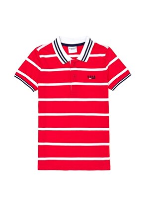 U.S. Polo Assn. Çizgili Kırmızı Erkek Çocuk Polo T-Shirt TERMA