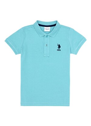 U.S. Polo Assn. Mint Erkek Çocuk Polo Yaka Kısa Kollu Düz Polo T-Shirt TP01IY023  