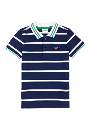 U.S. Polo Assn. Çizgili Lacivert Erkek Çocuk Polo T-Shirt TERMA