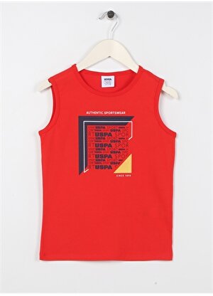U.S. Polo Assn. Baskılı Kırmızı Erkek Çocuk T-Shirt ZARTEKIDS