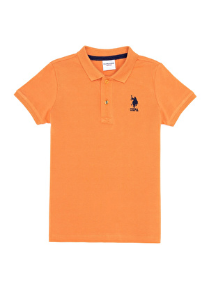 U.S. Polo Assn. Turuncu Erkek Çocuk Polo Yaka Kısa Kollu Düz Polo T-Shirt TP01IY023  