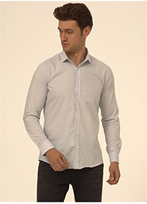 Süvari Mavi - Buz Erkek Slim Fit Gömlek GM1007100520  