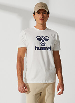 Hummel Yuvarlak Yaka Düz Beyaz Erkek T-Shirt 910206-9003 MEN SS TEE
