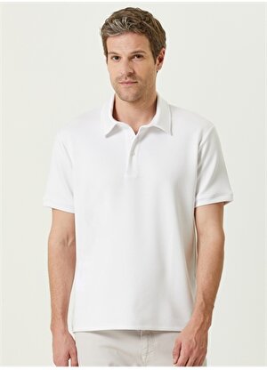 Network Polo Yaka Beyaz Erkek T-Shirt 1087218