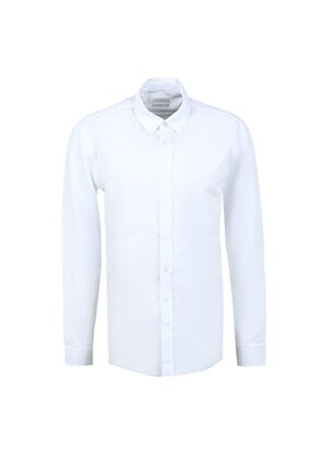 Network Slim Fit Klasik Yaka Beyaz Erkek Gömlek 1087359
