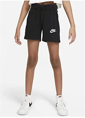 Nike Çocuk Siyah - Gri - Gümüş Şort DA1405-010 G NSW CLUB FT 5 IN SHORT   