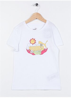 Puma Düz Beyaz Kız Çocuk T-Shirt 67996703 Girl s TEE