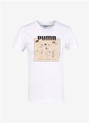 Puma Beyaz Kadın Yuvarlak Yaka T-Shirt 67997102 Women s TEE 