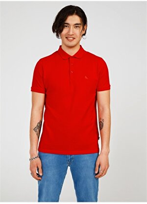 The Crow Polo Yaka Düz Kırmızı Erkek T-Shirt TC4613