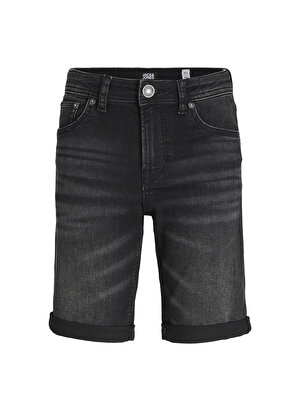 Jack & Jones Siyah Erkek Çocuk Midi Denim Şort 12230494    