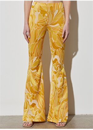 Wrangler Standart Bel Flare Sarı Kadın Pantolon W231665200