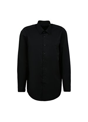 Pierre Cardin Slim Fit Klasik Yaka Düz Siyah Erkek Gömlek MEDELLIN-2