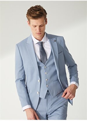 Pierre Cardin Normal Bel Slim Fit Açık Mavi Erkek Takım Elbise N00087/EXYT
