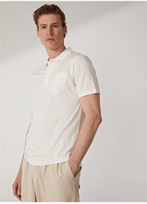 Pierre Cardin Polo Yaka Düz Beyaz Erkek T-Shirt SAND